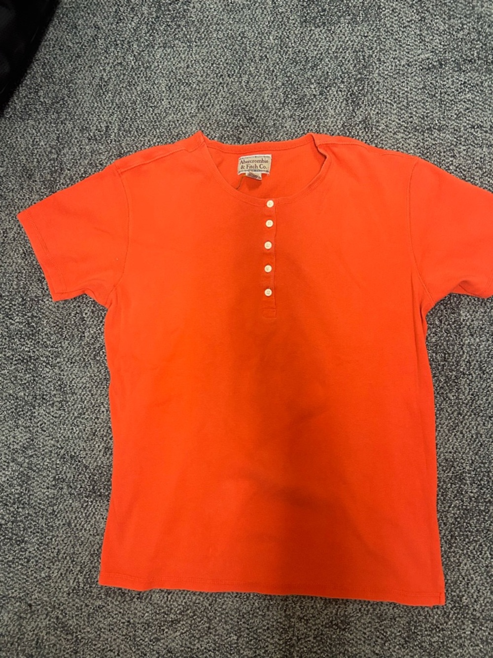 vintage y2k orange abercrombie & fitch button up